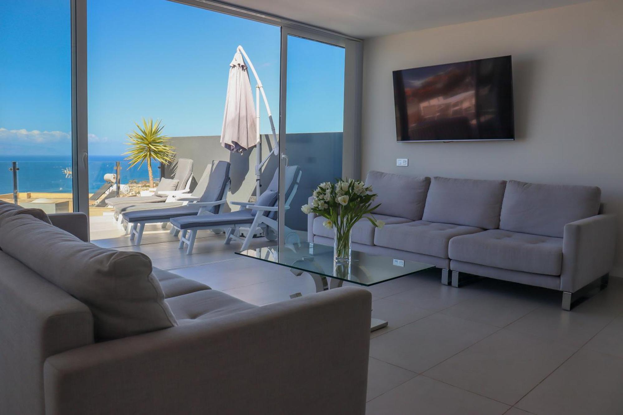 Azure Sky Villa - Panoramic Ocean View, Luxury, San Eugenio Costa Adeje  Kültér fotó